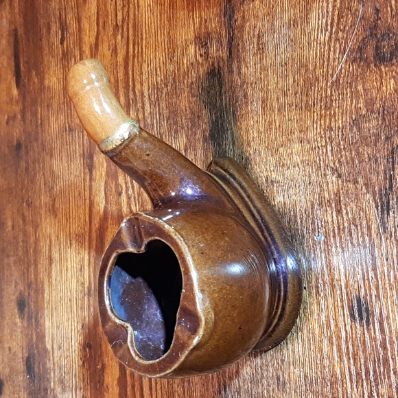 Vintage Brown Porcelain Ashtray Made In Japan - Picture 1 of 9